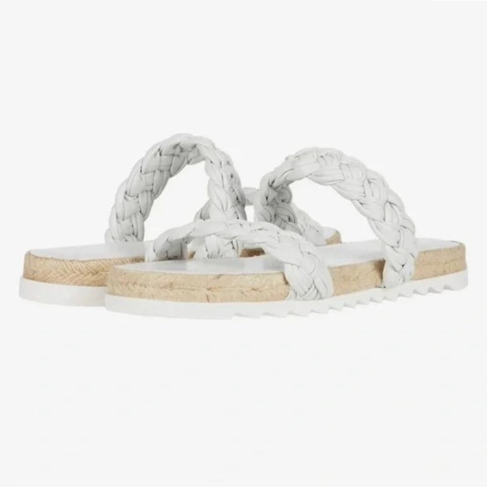 Marc Fisher Jaimee White Braided Espadrille Sandal - Picture 7 of 14